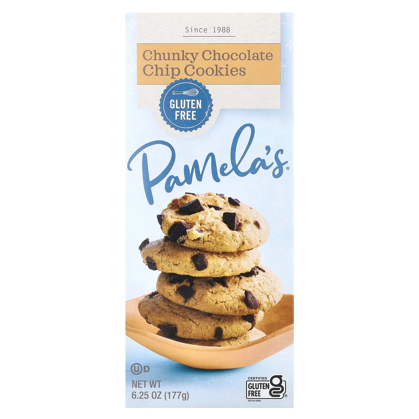 Pamela's Products Chunky Chocolate Chip Cookies, 6.25 oz (177 g)
