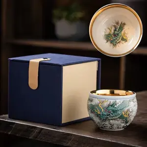 Royal Dragon Totem Handcrafted Jianzhan Tea Cup - Handmade Teacup