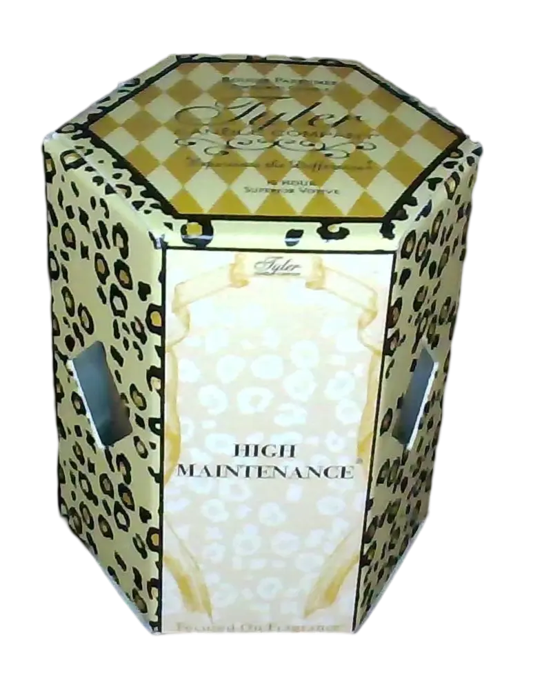 Tyler Candle Company High Maintenance Votive Paraffin Wax Candle - Cotton Wick, Even Burning, Vanilla Woody Floral Fragrance, Tyler Matches Included, Decorative Ambience Booster, Ideal Added Fragrance Gift for Home