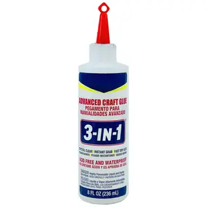 3-in-1 Advanced Craft Glue - Fast-Drying,  Clear Adhesive for , Ceramics, Fabrics, and More, 8-Ounce