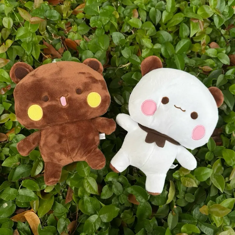 Bubu Dudu Yier Plush - Adorable Brown Bear & White Panda Stuffed Toys for Kids