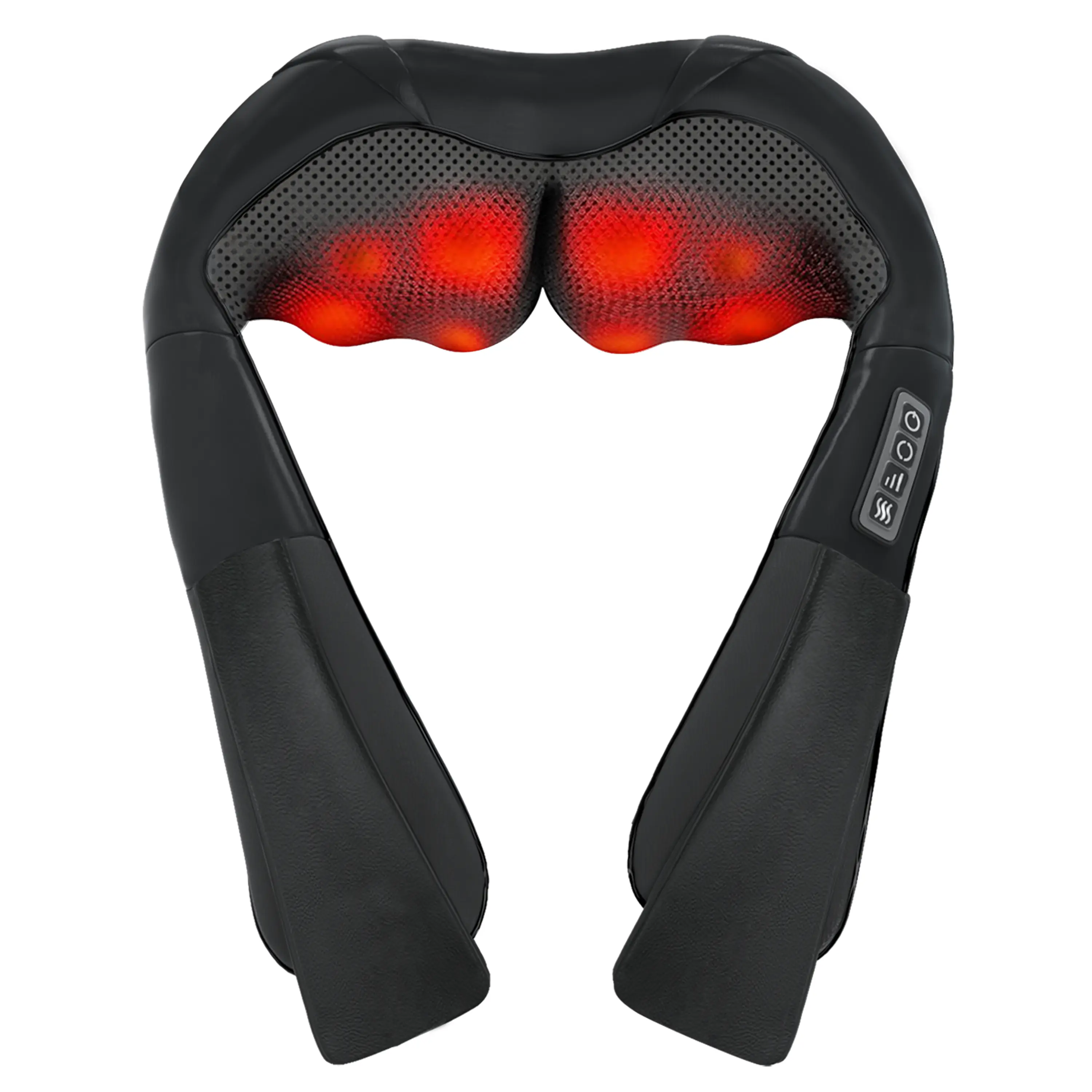 3D Kneading Shiatsu Neck and Back Massager - Electric Portable Pain Relief Pillow, Black, for Car & Home Use, Muscle Tension Relief, Ideal Festive Adult Gift (Home Supplies)