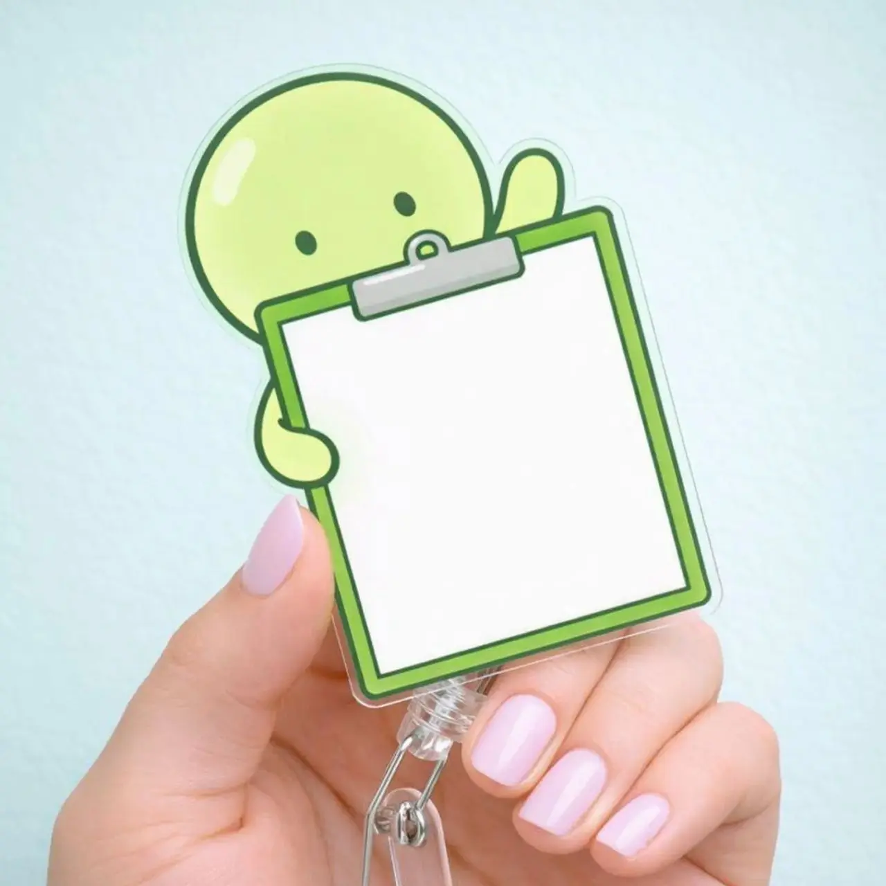 Kawaii Clipboard Badge Reel Buddy | Nurse Retractable ID Holder