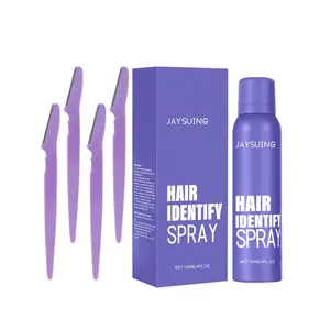 JAYSUING Hair Identifier Spray & Dermaplaning Razor Hair Removal Kit - Pre-Waxing Invisible Marks Spray with Soothing Plant Trio (Ledebouriella, Bupleurum) for Sensitive Skin, Refreshing Non-Greasy, Precise Prep, Body Care