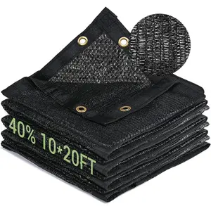 40% Garden Shade Cloth, 10x20FT HDPE Mesh Tarp with Upgraded Grommets, UV-Resistant Outdoor Sun Shades for Greenhouse, Garden, Patio Plants, Pergola