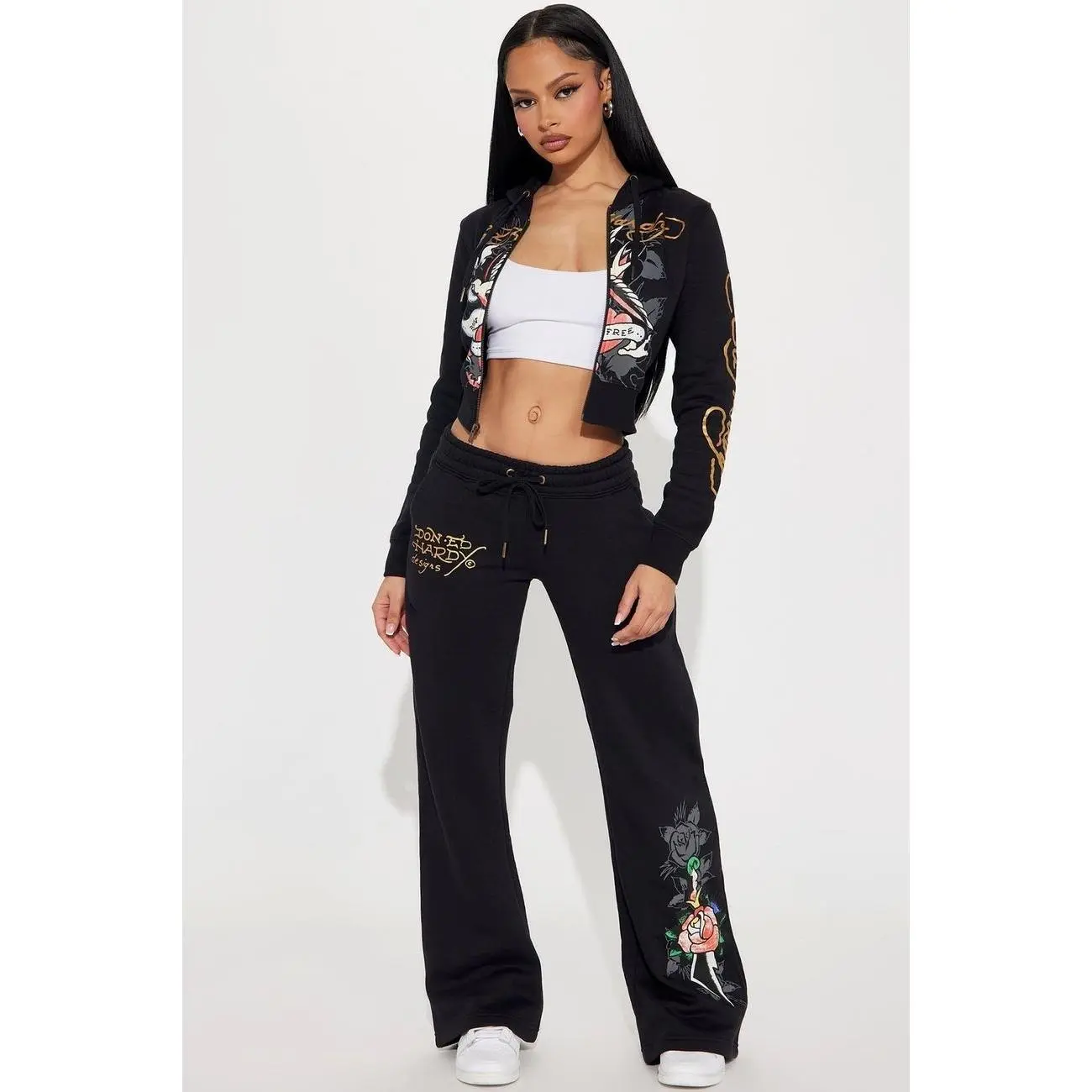 Ed Hardy Swallow Bird Sweatpant - Black 9