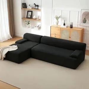 Modular Cloud Couch Sectional with Left Chaise, L-Shaped Boneless Sofa