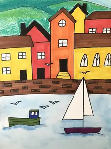 Add-On Art Project - Town On The Bay L2 (ages 8+)