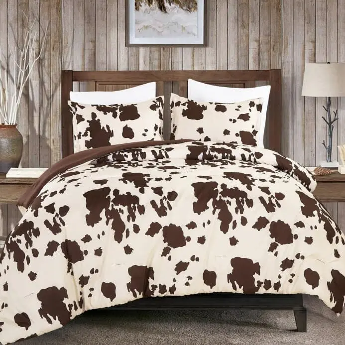Rustic Cowhide Brown Comforter Set Rustic Cowhide Brown Comforter Set