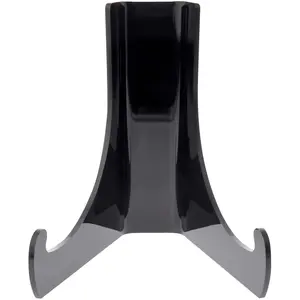 Plymor Large Black Acrylic Flat Back Easel with Deep Support Ledges