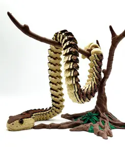 America 3D Printed Rattlesnake Fidget Toy - 23.5" Long Eco-Friendly Desk Pet with Surprise Marble Eyes & Articulated Poseable Design | Stress Relief Sensory Toy