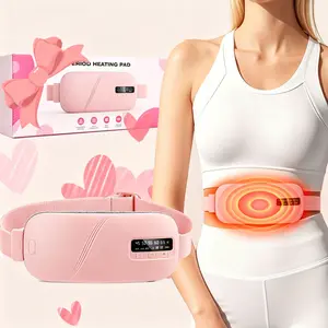 Wireless Period Multifunctional Heating Pad with 6 Heat Modes, Adjustable Heating Temperature, USB Rechargeable, 15/30 Min Timer, Portable Heating Pad for Cramps, Portable Waist Heater for Women, Relieves Menstrual Pain, Portable Pain Relief