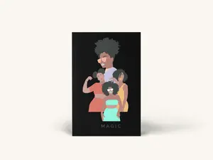 4 Black Girls | Black Girl Magic Journal for Women of Color: Diary, Gratitude, & Reflection | 200 Pages, 6"x9" Size black owned stationery