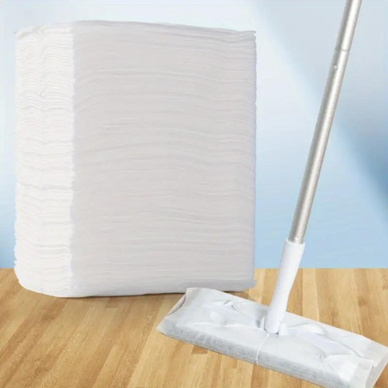100 Disposable Cleaning Cloths, Static Dusting Paper, One-Time Use, Dry Wet Dual Purpose, Ideal for Living Room, Bedroom, Bathroom, Kitchen, Floor Cleaning
