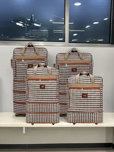 Plaid Pattern Travel Bag, Large Capacity Moving Storage Bag, Business Trip Travel Bag, Travel Organizer for Men & Women, Portable Travel Bag, Travel Essentials Bag, Traveling Bag, Portable Travel Gear