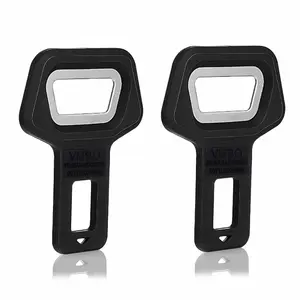2 Pcs Durable Seatbelt Clip Bottle Opener Set, Metal & Plastic Material, Portable Design, Easy to Carry for Bartenders, Homes, Restaurants, Perfect Gift Idea