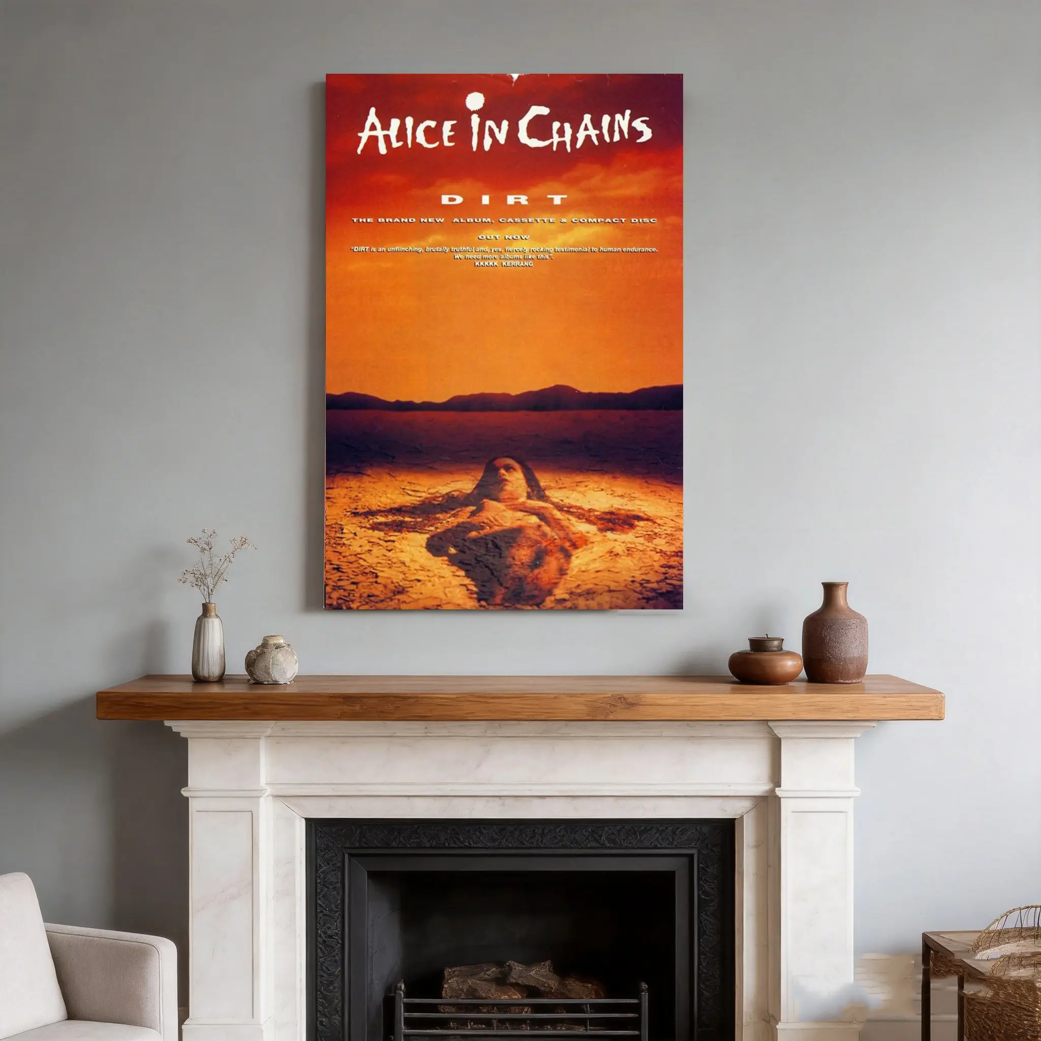 Alice in Chains Dirt HomeDecor WallArt LivingRoom Canvas for Bedroom Decor Canvas Poster Aesthetic Office Bathroom Painting Picture Print Modern Family