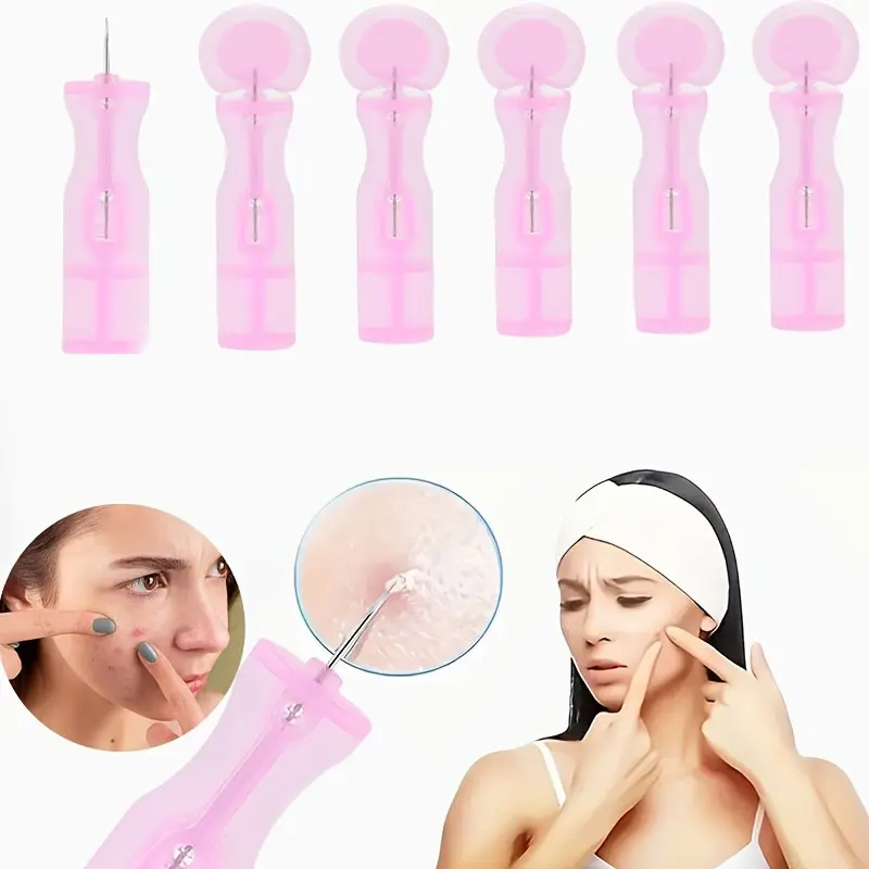 50 pieces of ultra-fine needles, closed-type acne needles, disposable acne pick-up needles, cleaning set, Facial Care Tools, Cosmetology Supplies, Face Tools, Skin Care Tools