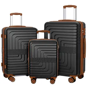 SUNSPIRE 3 Piece Luggage Set, Lightweight, Suitcase with ABS+PC hardshell,  Spinner Wheels & YKK Zipper TSA Lock Durable Travel (20/24/28)