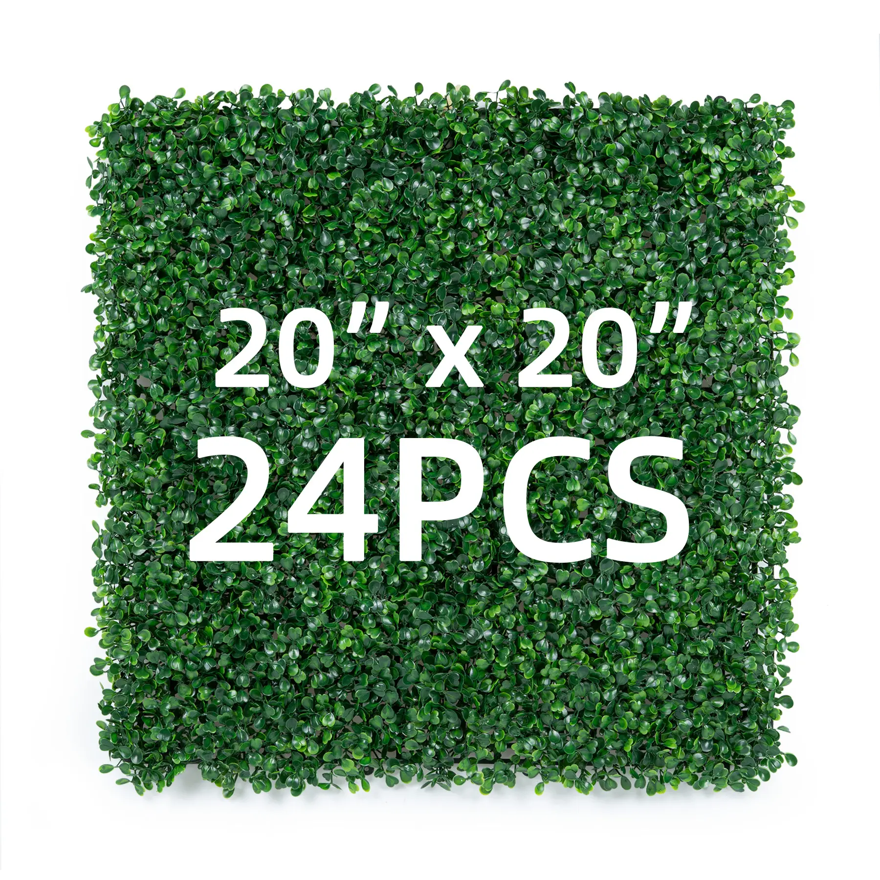 [Summer Vibes] Kerilyn 12/24 Pieces 20"x 20" Artificial Boxwood Panel, Grass Wall Panel, Boxwood Hedge Wall Panels UV Protected Suitable for Artificial Green Wall Decor, Fence Garden Wedding Backyard Decor