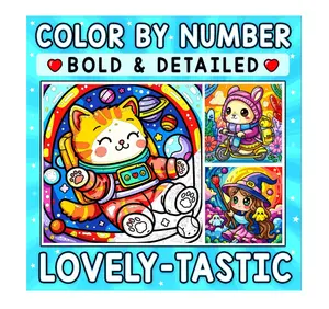 Color By Number Coloring Book: Bold, Detailed Pages Featuring Cuties, Sweet Characters, and a Dazzling Journey of Happy Vibes (Children's Activity Book)