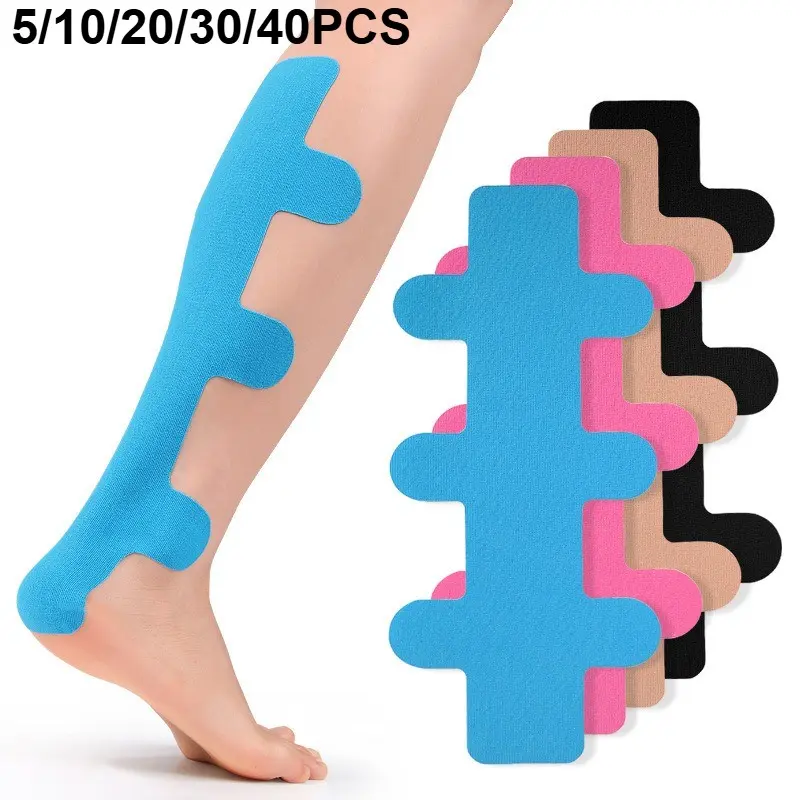 5pcs-40pcs Achilles Tendon Support Elastic Athletic Tape for Sports, Breathable Stretch Bandage Supporter Stabilizer for Hiking Fitness Athletes, Running Sports