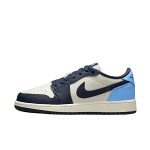 Nike Air Jordan 1 Low OG Obsidian UNC Youth / Women’s Perfect Daily Walking Fashion Footwear Sneakers Shoe Girl