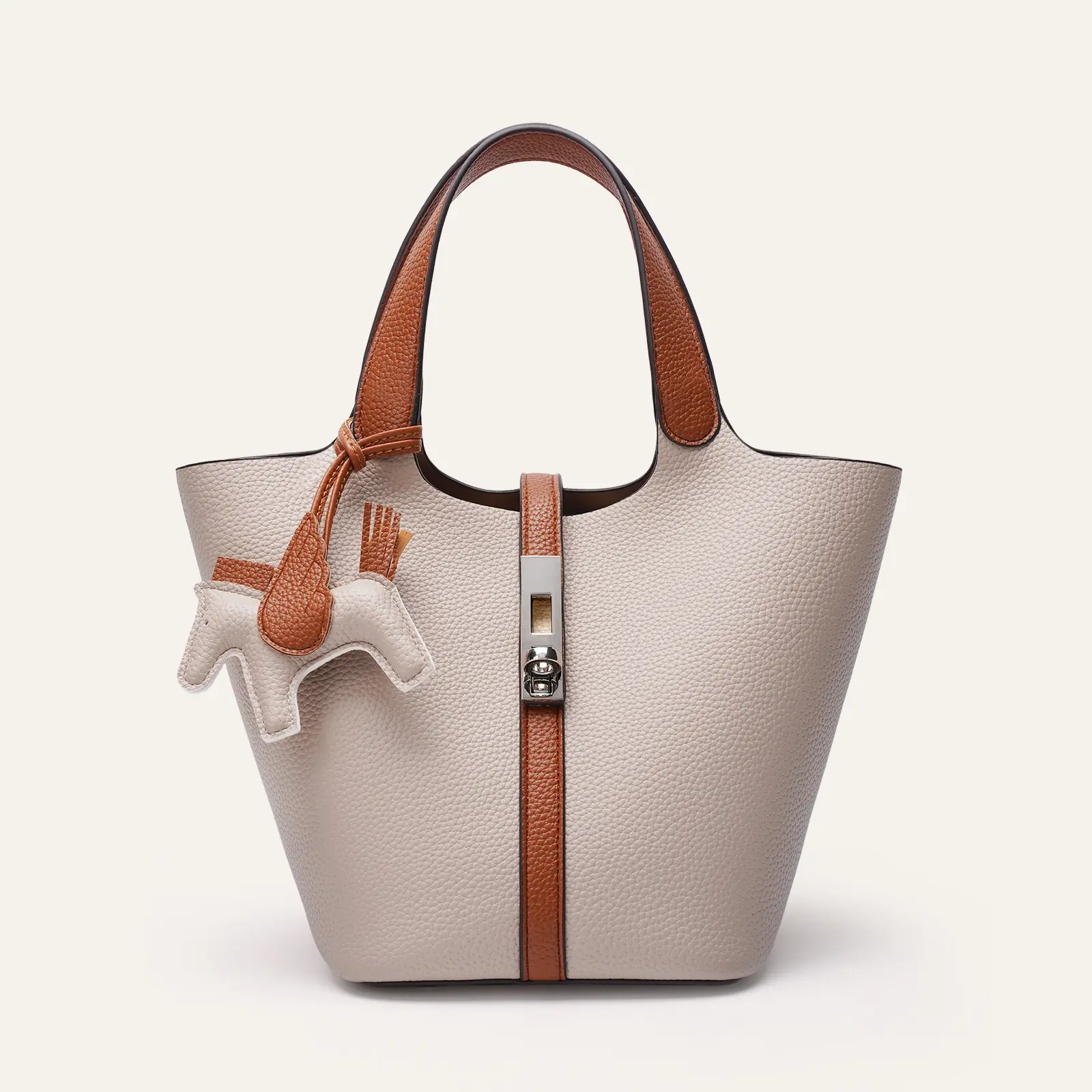 Apricot beige with reddish brown