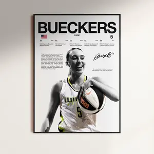 Paige Bueckers Poster, WNBA Wall Print, Basketball Digital , Dallas Wings Poster, Women's Hoops Decor, Gift for Basketball Fans, Poster Gift - Unframed