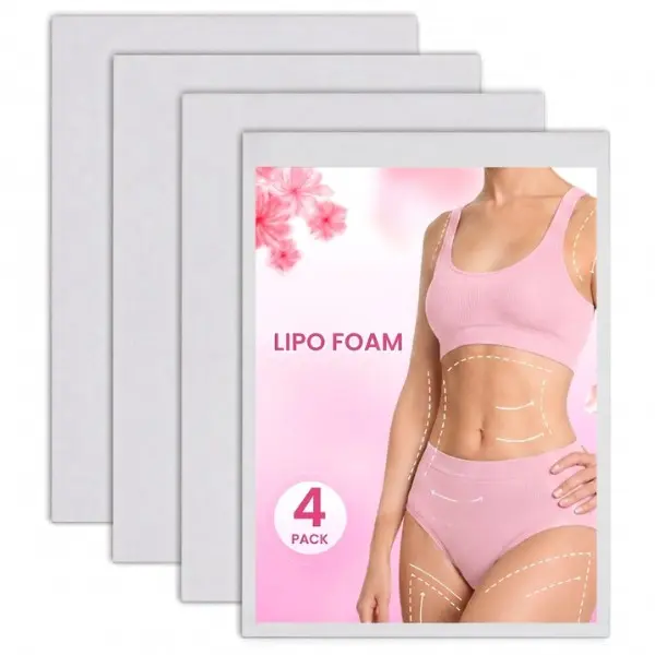 4 Pack Lipo Foam Compression Pads Soft Foam Pads for Waist & Abdomen Support