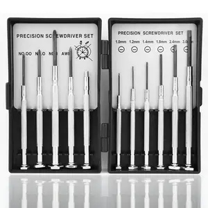 11PCS small precision screwdriver set, advanced mini screwdriver set, flat-head screwdrivers of different sizes, suitable for watches, glasses, electronic products, repair boxes, Hand Tools, Hardware