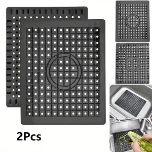 2PCS Kitchen Sink Drain Mat - Rubber Material, 10.23" x 12.2" Protects Your Kitchen Sink - For Home Kitchens - Suitable for Everyday Use - Great Gift for Housewarming