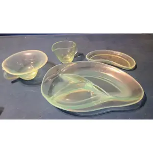 Fostoria Seascapes Blue Opalescent Glass Set (4 Pieces)