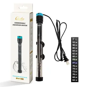 100W-500w Submersible Aquarium Heater, Adjustable Fish Tank Heater with Digital Display External Controller, Overheat Protection and Free Thermometer for 10-30 Gallons Freshwater and Saltwater Tank