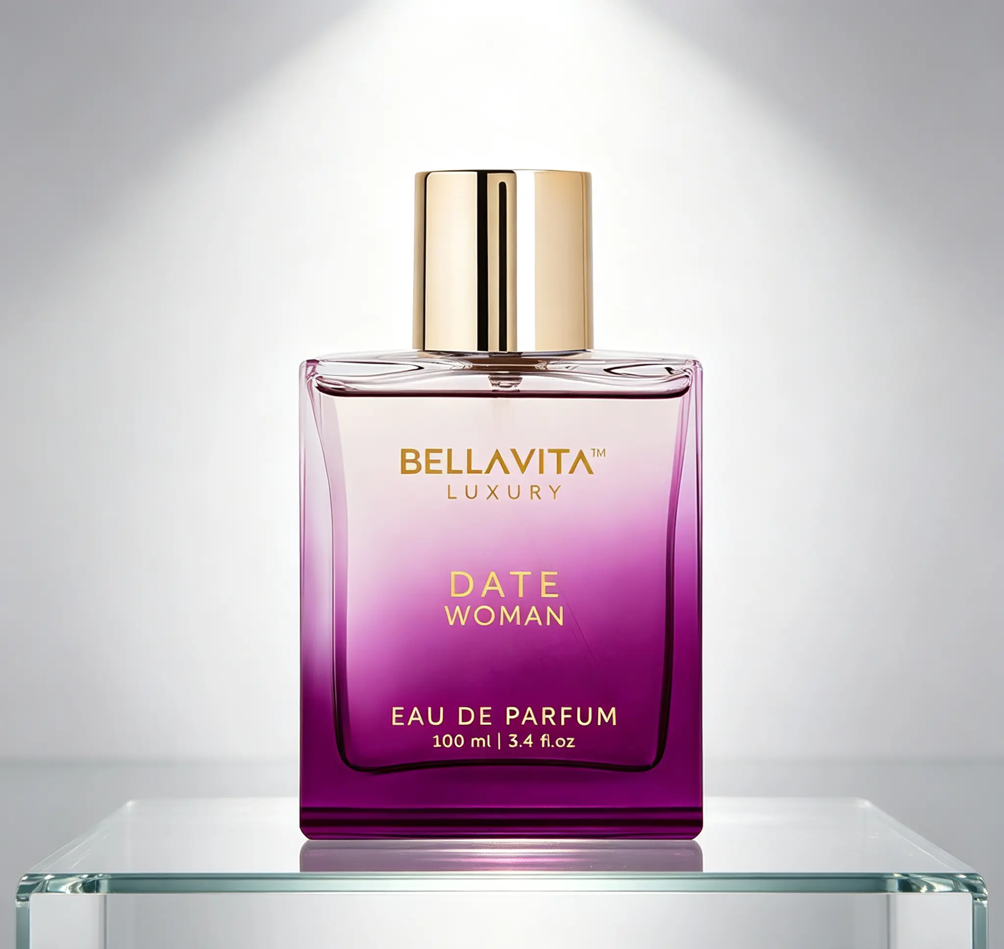 Bella Vita Luxury DATE Eau de Parfum 100ml 3.4 fl.oz Women Perfume Enriched Pink Pepper Jasmine Moss Notes Elegant Floral Fragrance Long Lasting Scent Daily Dating Party Premium Gift For Her