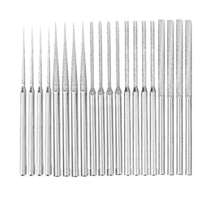20 Pcs Diamond Mounted Bead Reamer Set,5 Different Shapes Diamond Drill Bit,1/8 Inch Shank Diamond Grinding Tool for Dremel Rotary Tool,Christmas Party Gifts,Hand Tools Kits