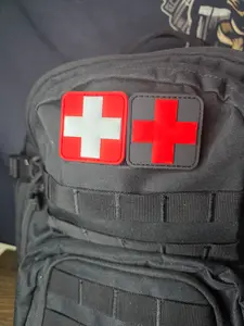Tactical Red Cross Medical Patch – Hook & Loop Morale Patch for Backpacks, First Aid Kits, and Emergency Gear