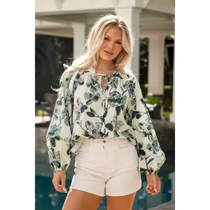 FINAL SALE - All About You Floral Blue Blouse