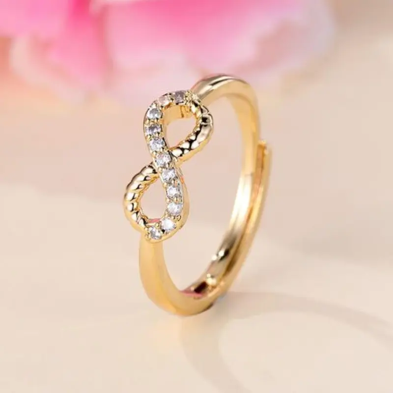 Hollow Out Rhinestone Inlaid Wedding Promise Rings for Women, Beautiful Rings, Rhinestone Decorated Ring, Jewelry for Party, Club, Women Accessories, Engagement Ring for Women & Girl As Gift for Her
