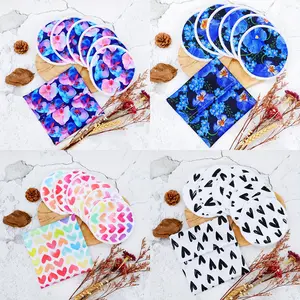 Reusable Organic Nursing Pads Set, Washable Polyester Breast Pad for Mothers over 14 Years, Includes Storage Bag, 6 Pieces