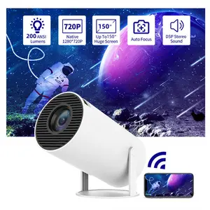 Magcubic HY300 Portable Projector 720P 120 ANSI Lumens 1500:1 Contrast Ratio 180° Projection Angle Auto Focus Home Video Projector with 5G WiFi & BT 5.0