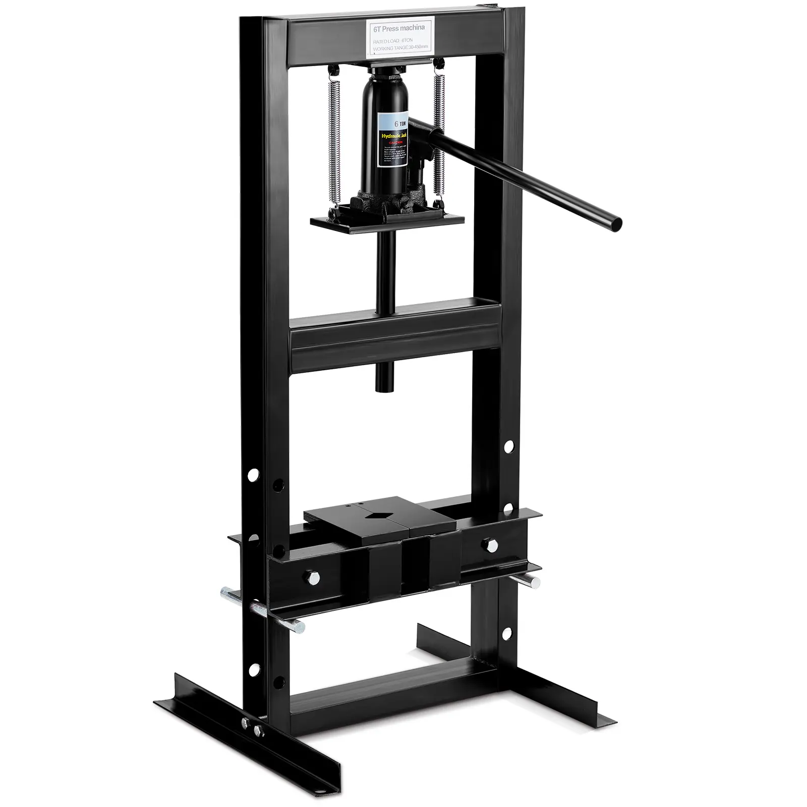 [Football Fan SeasonDeal] 6/12 Ton H-Frame Hydraulic Shop Press – Adjustable Bed & Steel Plates – Reliable for Metalworking, Bending, Bearing & U-Joint Installation – Benchtop Garage Hydraulic Press