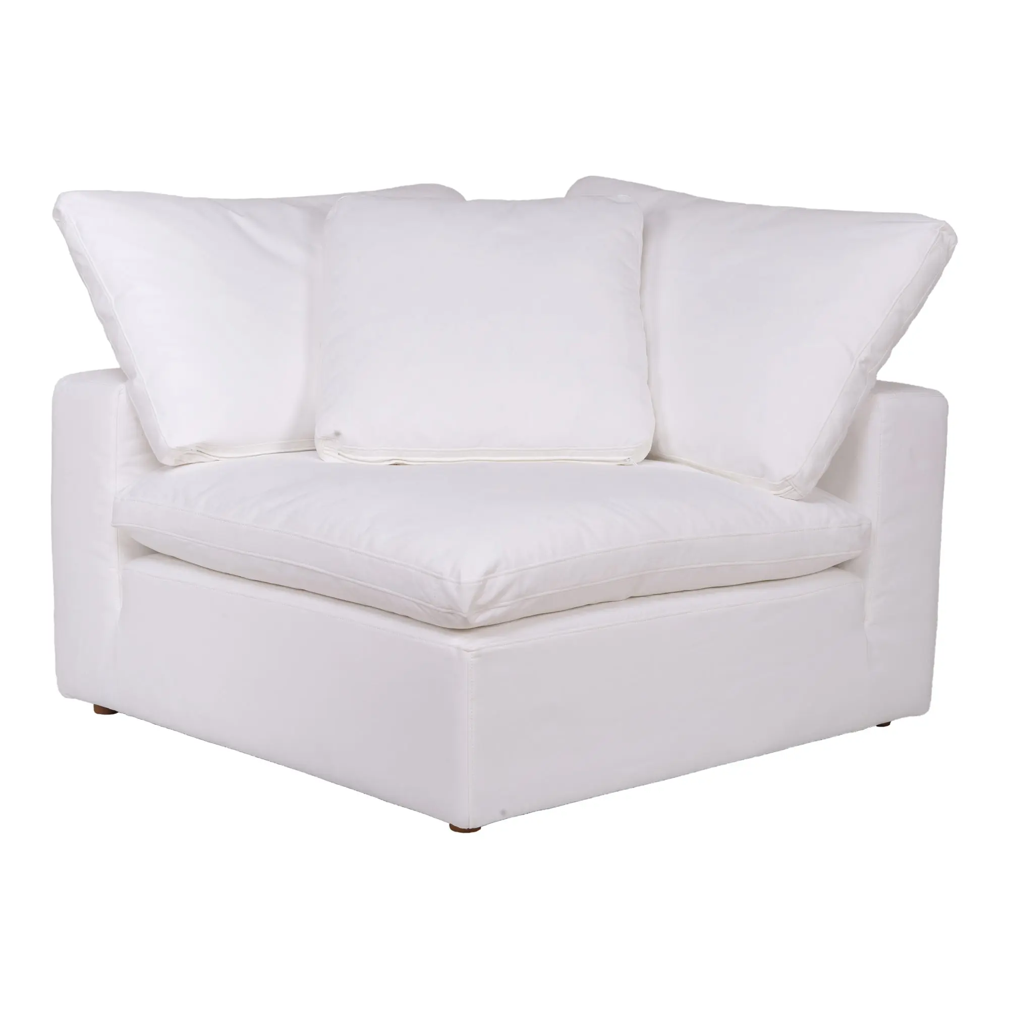 Moes Home Corner Chairs Clay White  Scandinavian Furniture