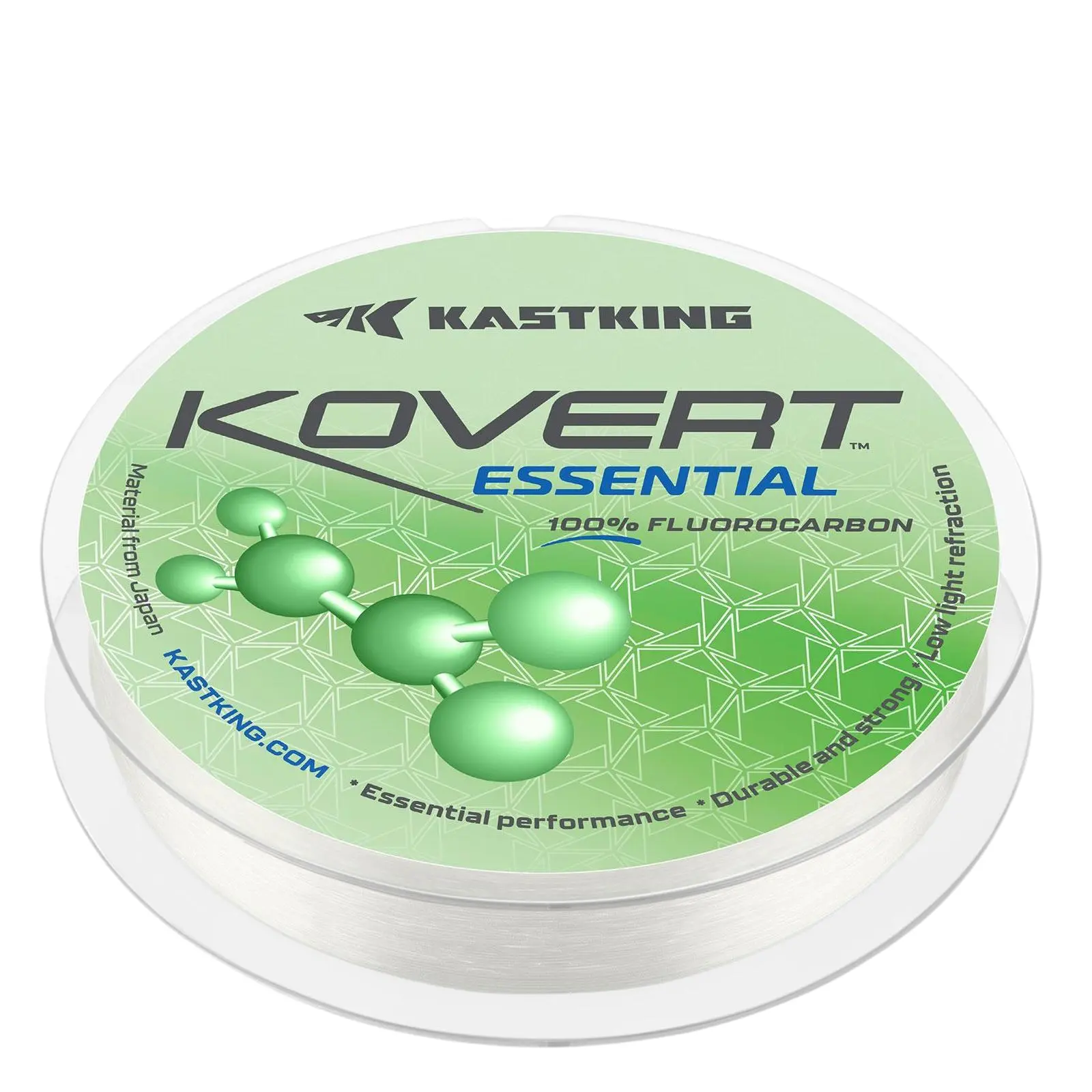 KastKing Kovert 100% Fluorocarbon Fishing Line - Clear Fishing Leader, High Sensitivity, Strong Knot Strength, Shock & Abrasion Resistant, Extreme Clarity, Ultra-Low Visibility, Fast Sinking