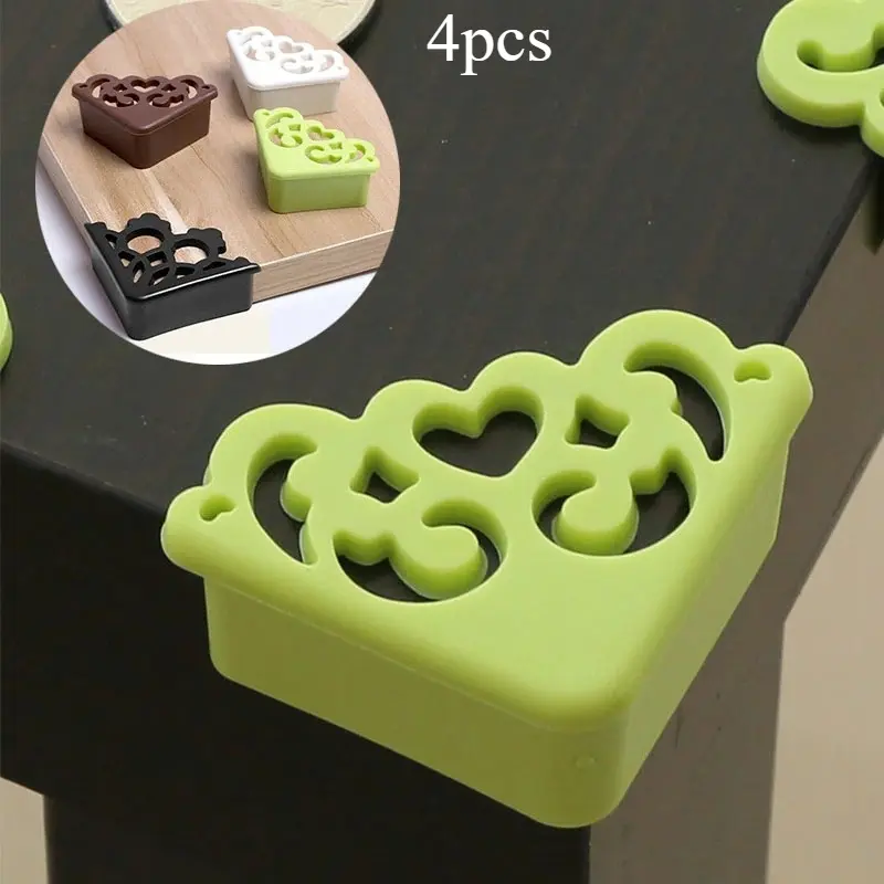 4pcs/lot Hollow Out Flower Pattern, Soft Safe Corner Protector, Table Desk Corner Guard, Edge Guards Table Decoration