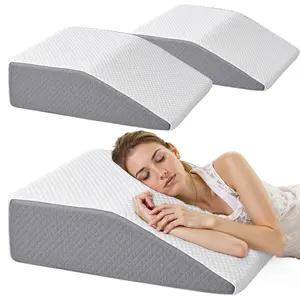 Adjustable Wedge Pillow with Washable Cover, Soft Memory Foam Body Pillow for Bed, Ideal for Neck Pain, Reading, and Post-Surgery Recovery