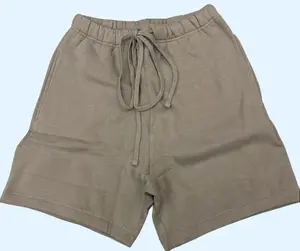 Men's 2026 Sweatshort Taupe Beige Cotton Material Casual Outings Everyday Wear 2026 Breathable Soft Lightweight Cozy Trendy Beach Vacation Streetwear Hip Hop