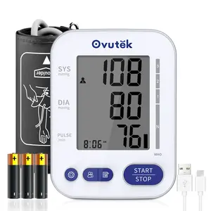 Ovutek Blood Pressure Monitors for Home Use: Large BP Cuff with 240 Memories for 2 Users, Upper Arm Blood Pressure Machine, Accurate BP Monitor with Batteries Type-C Cable