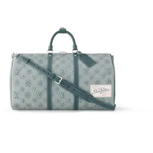 Louis Vuitton Keepall Bandouliere 50 Monogram Washed Denim coated canvas Lightly Worn