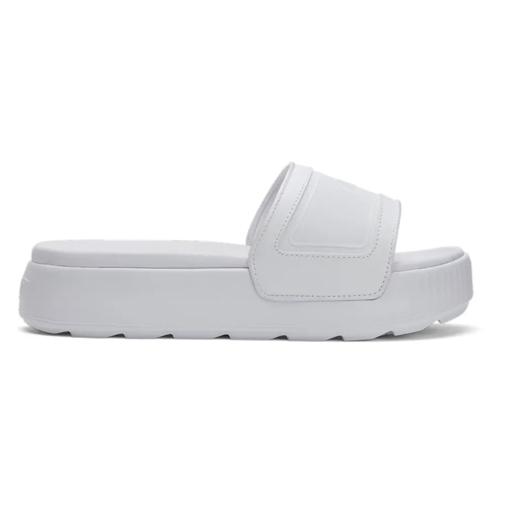 PUMA Womens Karmen Platform Slide Casual Sandals Casual Low Heel 1-2" - White